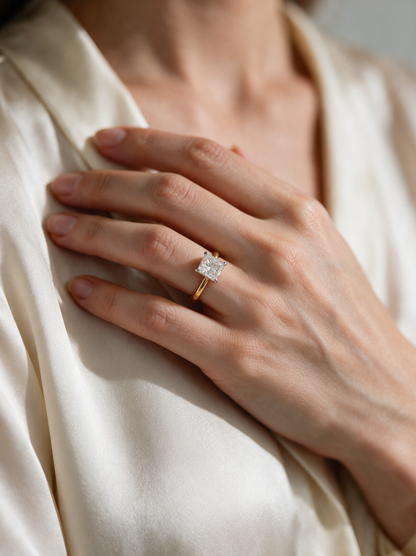 Vera 1.01-1.08ctw Princess Lab Grown Diamond Solitaire Ring