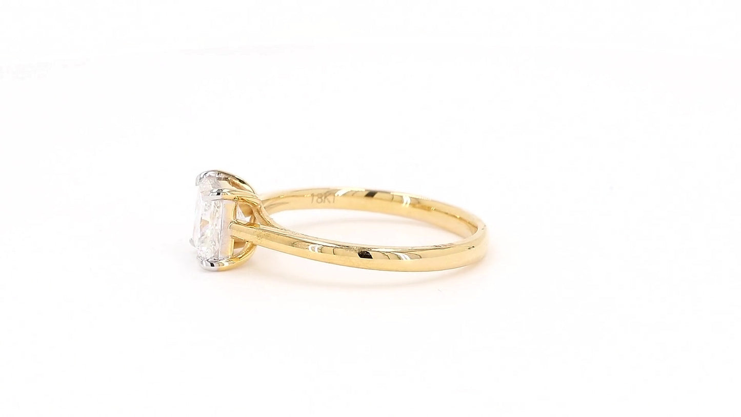 Vera 1.01-1.08ctw Princess Lab Grown Diamond Solitaire Ring