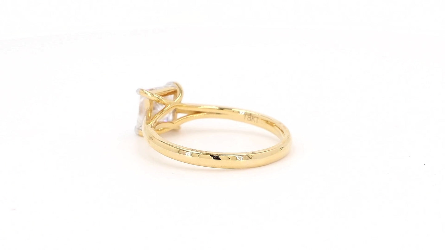 Vera 1.01-1.08ctw Princess Lab Grown Diamond Solitaire Ring