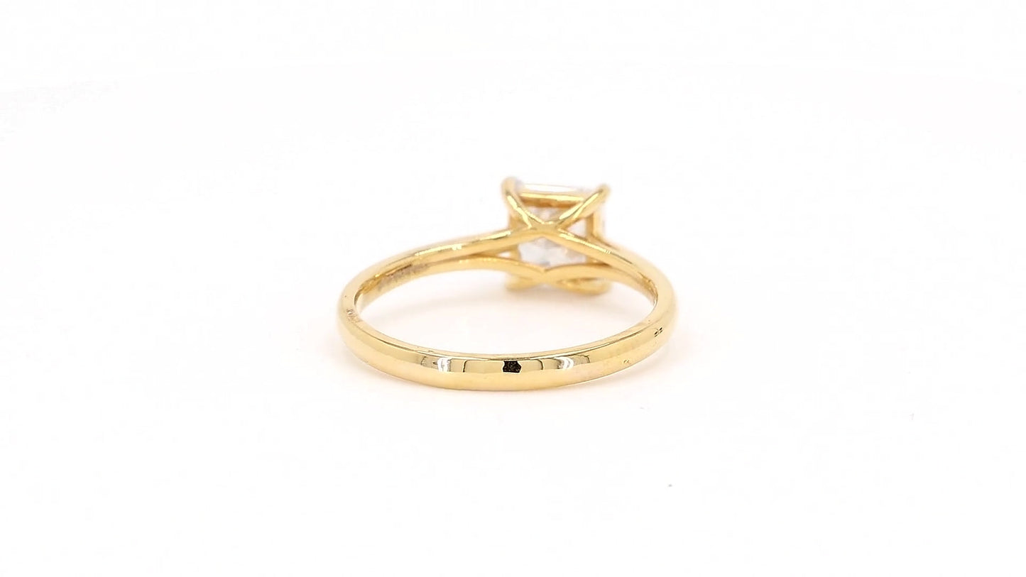 Vera 1.01-1.08ctw Princess Lab Grown Diamond Solitaire Ring