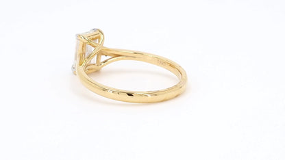 Vera 0.90-1.38ctw Emerald Lab Grown Diamond Solitaire Ring