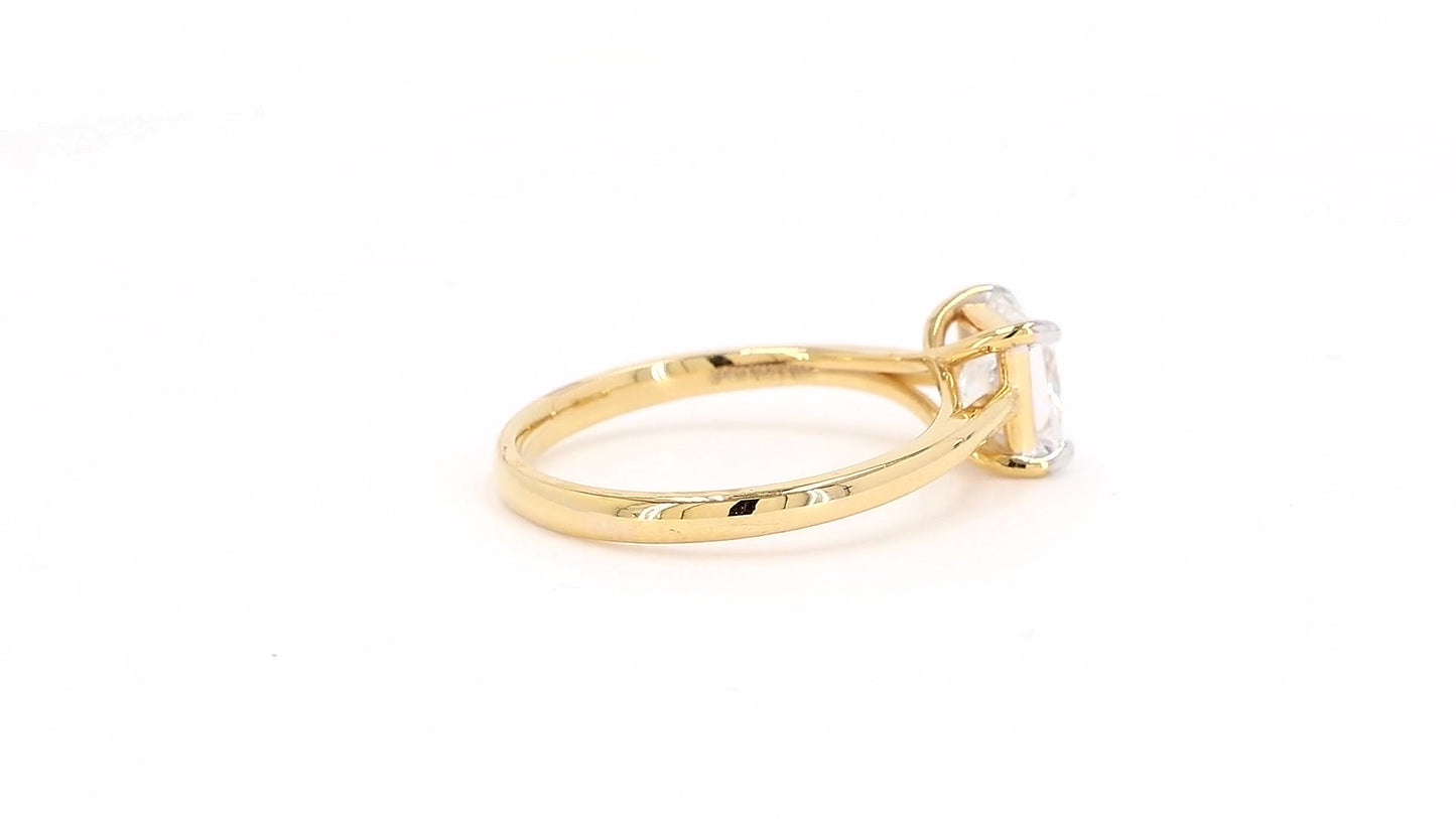 Vera 1.01-1.08ctw Princess Lab Grown Diamond Solitaire Ring