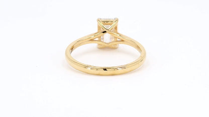 Vera 0.90-1.38ctw Emerald Lab Grown Diamond Solitaire Ring