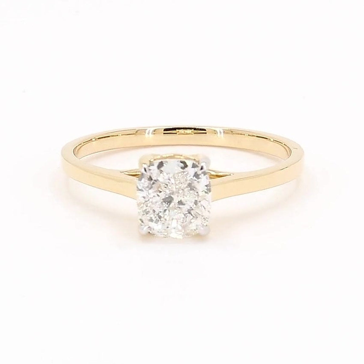 Clara 1.02-1.22ctw Cushion Lab Grown Diamond Solitaire Ring