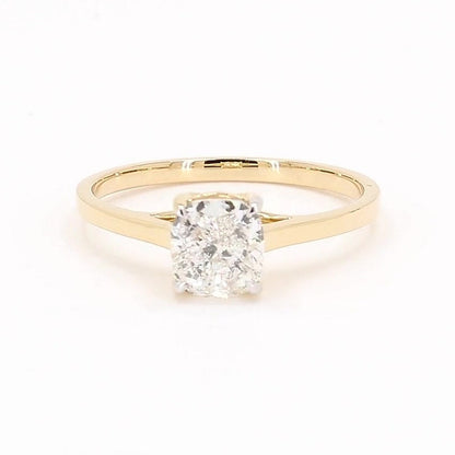 Clara 1.02-1.22ctw Cushion Lab Grown Diamond Solitaire Ring