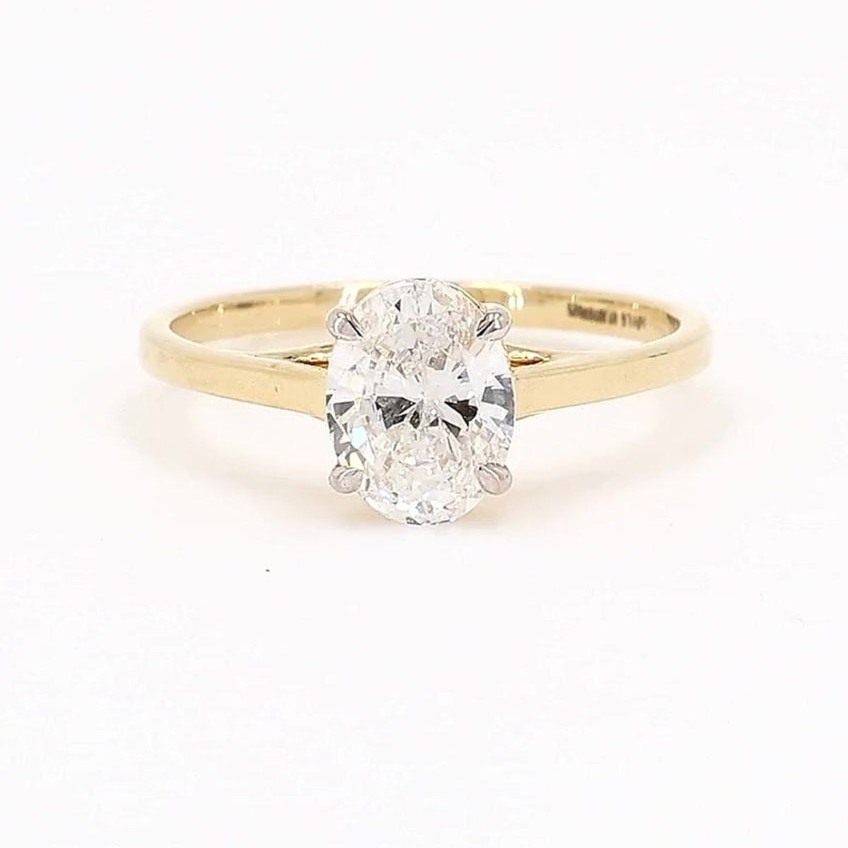 Clara 0.90-1.05ctw Oval Lab Grown Diamond Solitaire Ring
