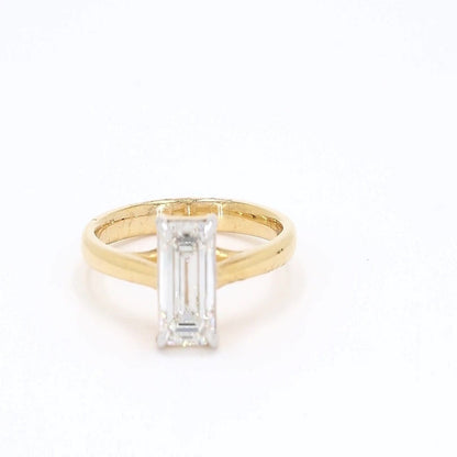 Vera 0.90-1.38ctw Emerald Lab Grown Diamond Solitaire Ring