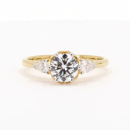 Sienna 1.20ctw Round Lab Grown Diamond Ring with Accent Diamonds