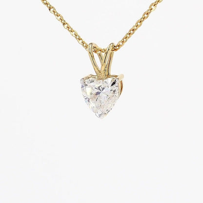 Clara 0.99-1.06ctw Heart Solitaire Pendant Lab Grown Diamond