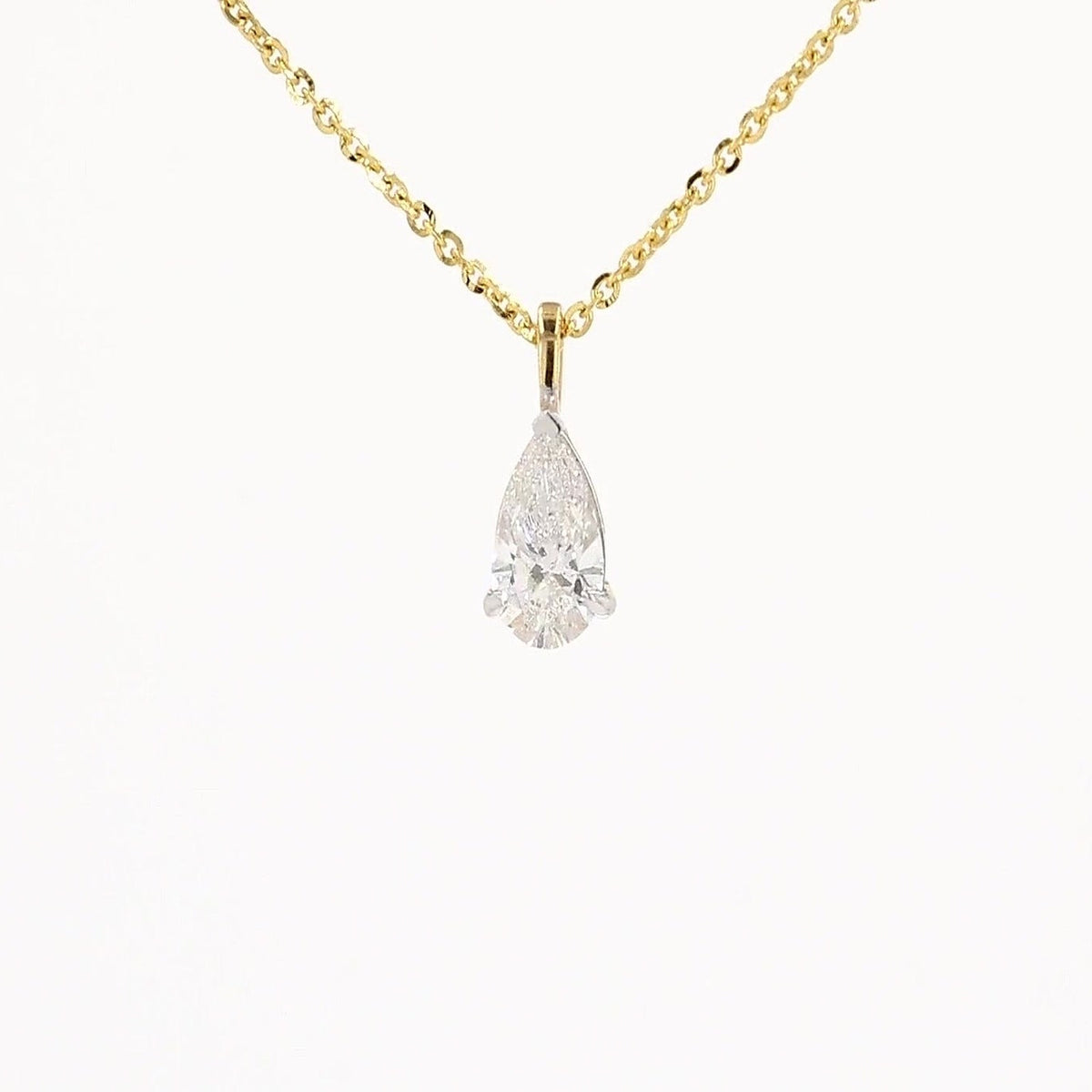 Clara 1.00-1.03ctw Pear Solitaire Pendant Lab Grown Diamond