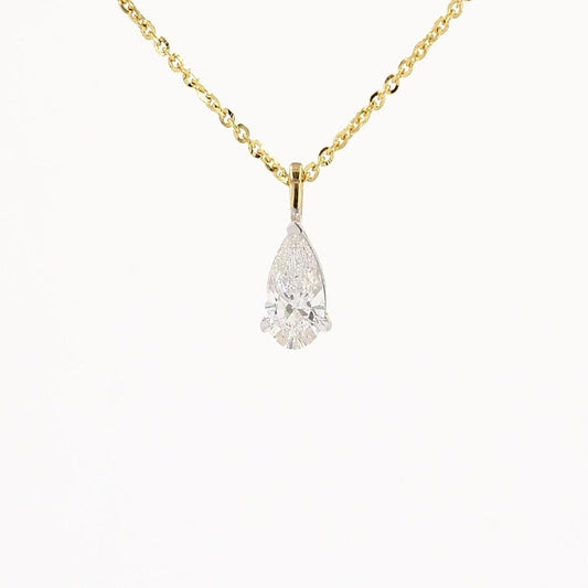 Clara 1.00-1.03ctw Pear Solitaire Pendant Lab Grown Diamond