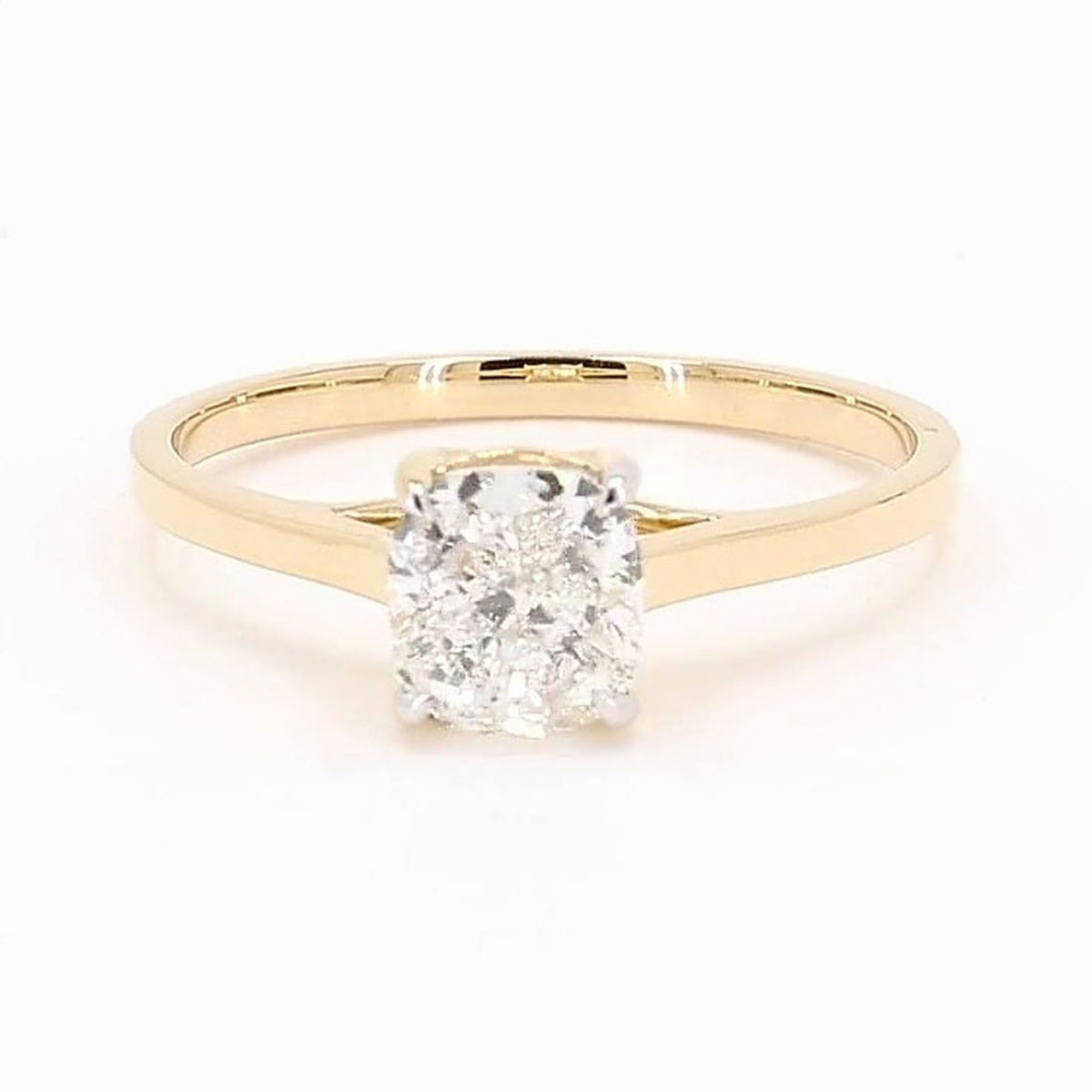 Clara 1.02-1.22ctw Cushion Lab Grown Diamond Solitaire Ring