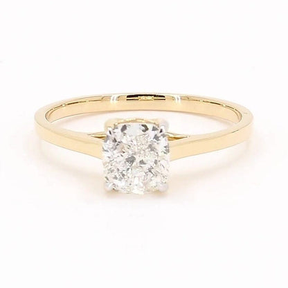 Clara 1.02-1.22ctw Cushion Lab Grown Diamond Solitaire Ring