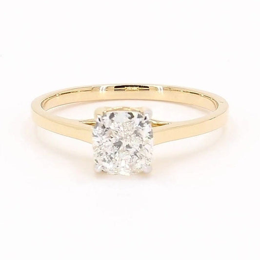 Clara 1.02-1.22ctw Cushion Lab Grown Diamond Solitaire Ring