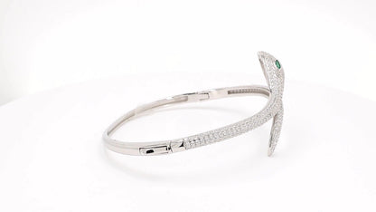 Divara Vesper Bangle, sterling silver 925 cubic zirconia bracelet