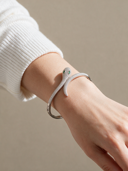 Divara Vesper Bangle, sterling silver 925 cubic zirconia bracelet