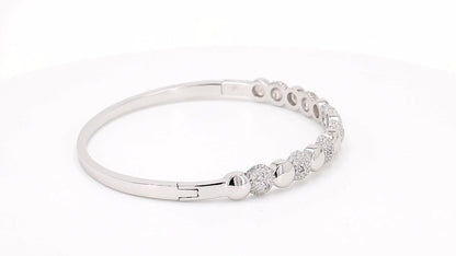 Divara Marlowe Bangle, sterling silver 925 cubic zirconia bracelet