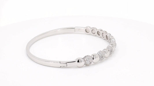 Divara Marlowe Bangle, sterling silver 925 cubic zirconia bracelet