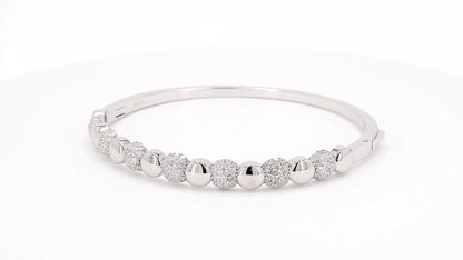 Divara Marlowe Bangle, sterling silver 925 cubic zirconia bracelet