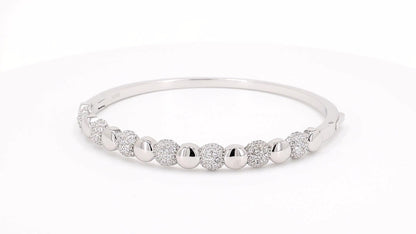 Divara Marlowe Bangle, sterling silver 925 cubic zirconia bracelet