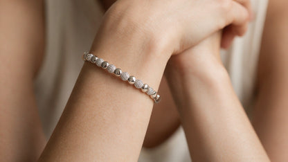 Divara Marlowe Bangle, sterling silver 925 cubic zirconia bracelet