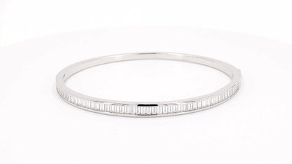 Divara Solene Bangle, sterling silver 925 cubic zirconia bracelet