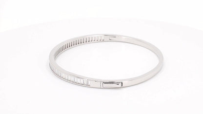 Divara Solene Bangle, sterling silver 925 cubic zirconia bracelet