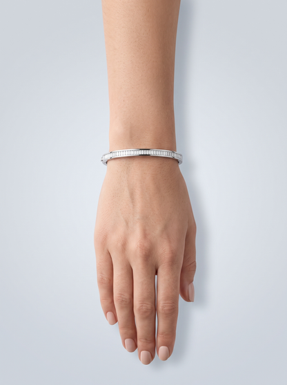 Divara Solene Bangle, sterling silver 925 cubic zirconia bracelet