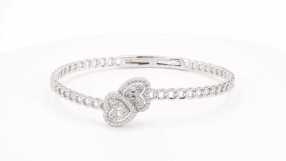 Divara Rosalind Bangle, sterling silver 925 cubic zirconia bracelet