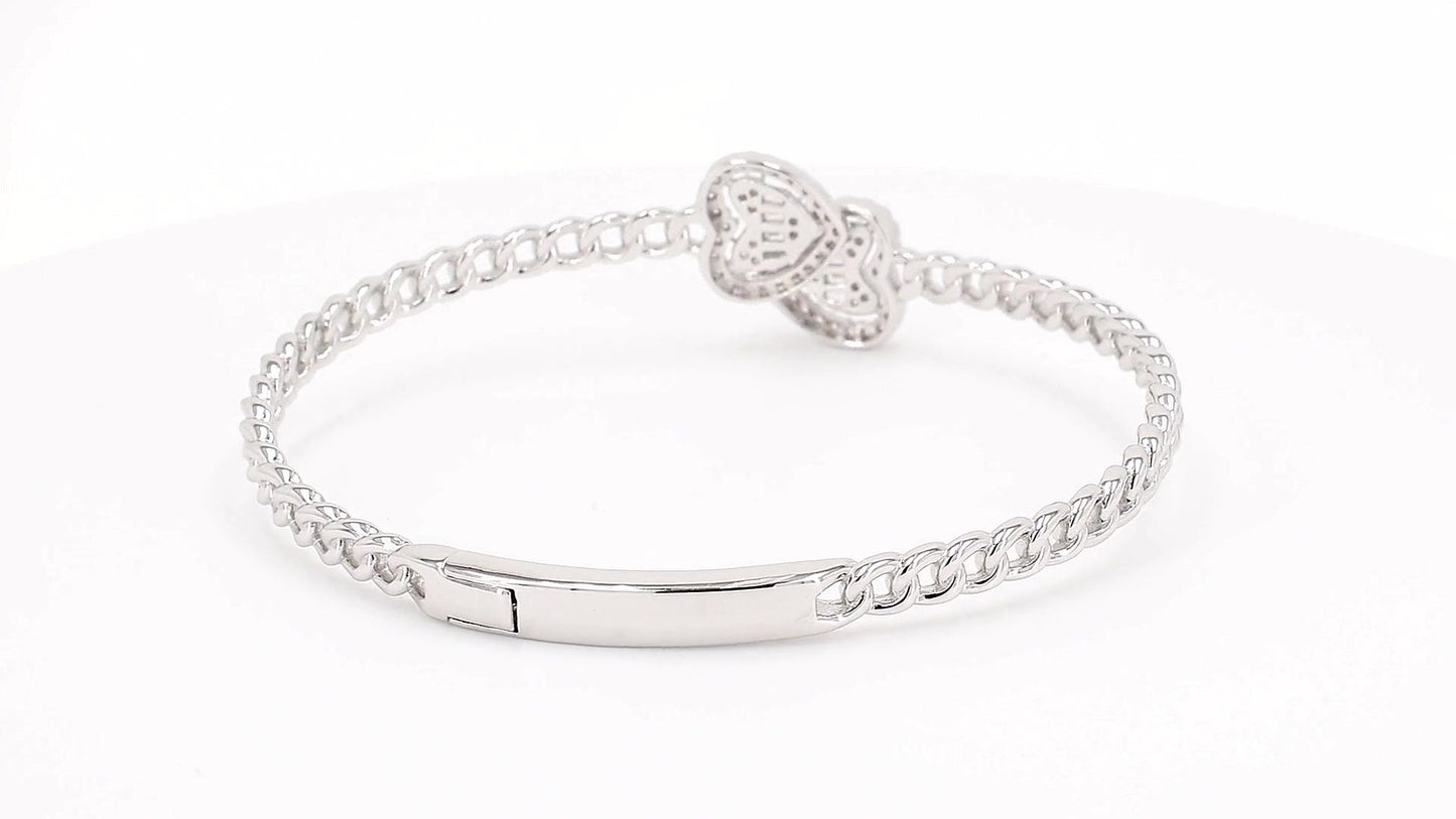 Divara Rosalind Bangle, sterling silver 925 cubic zirconia bracelet