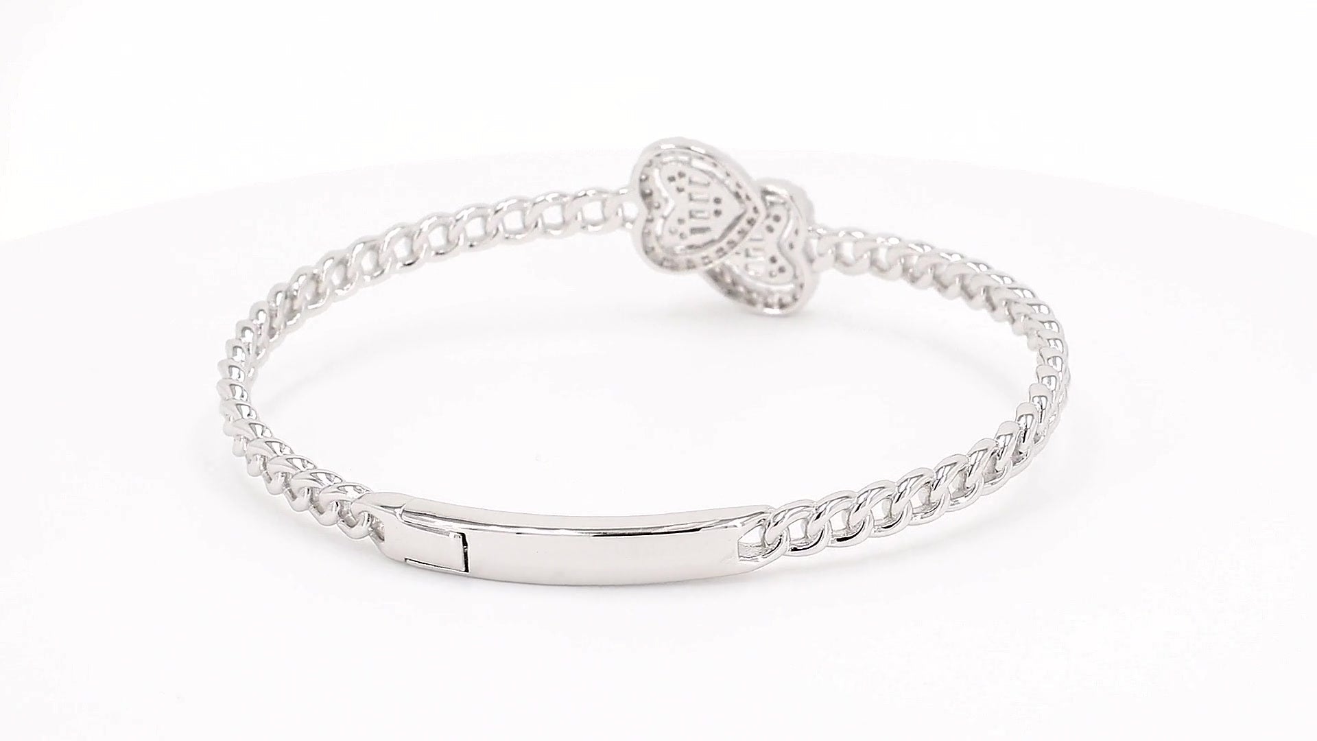 Divara Rosalind Bangle, sterling silver 925 cubic zirconia bracelet