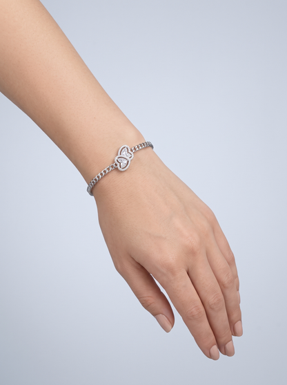 Divara Rosalind Bangle, sterling silver 925 cubic zirconia bracelet