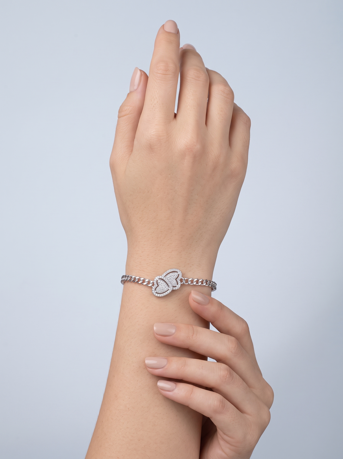 Divara Rosalind Bangle, sterling silver 925 cubic zirconia bracelet