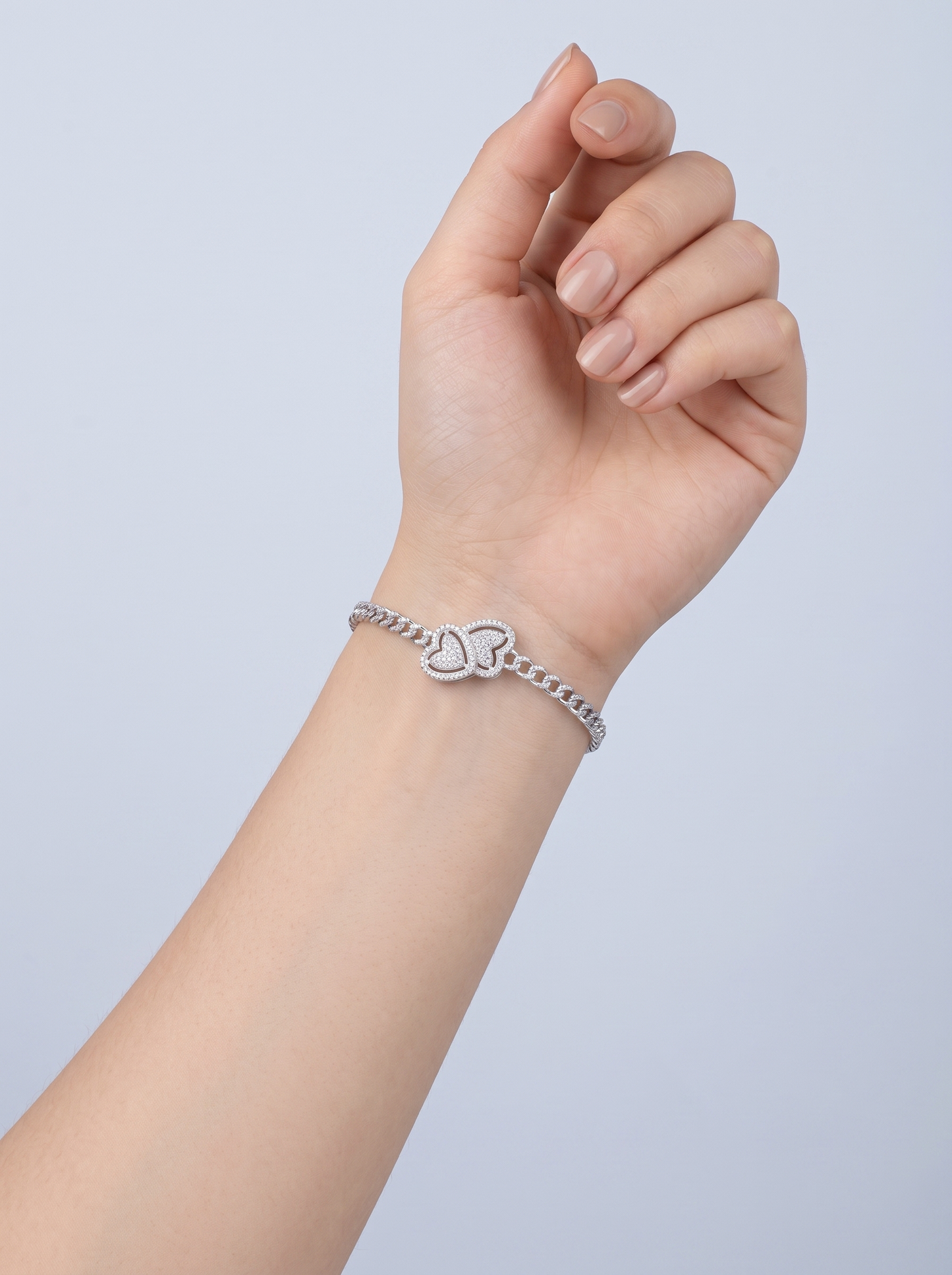 Divara Rosalind Bangle, sterling silver 925 cubic zirconia bracelet