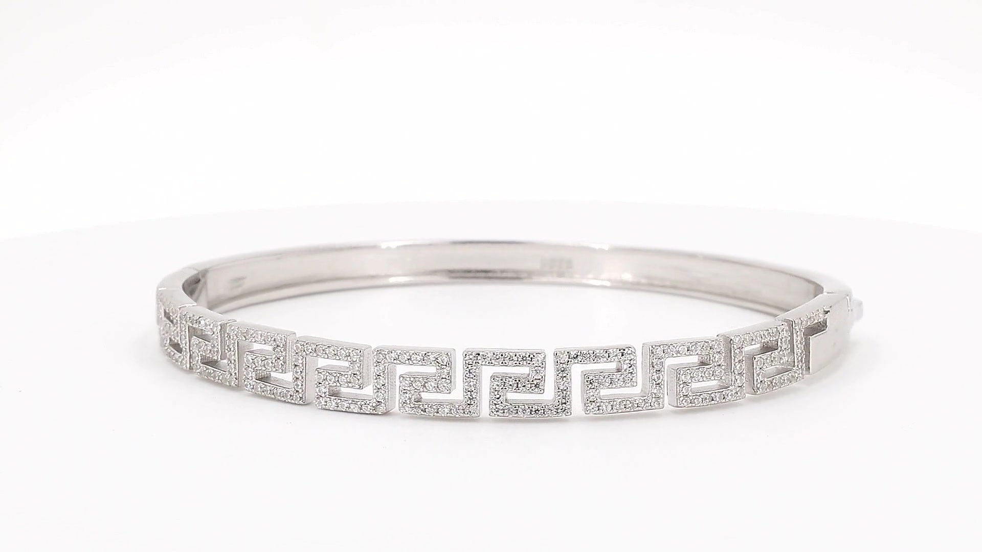 Divara Thalia Bangle, sterling silver 925 cubic zirconia bracelet