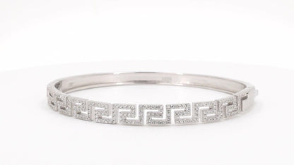 Divara Thalia Bangle, sterling silver 925 cubic zirconia bracelet