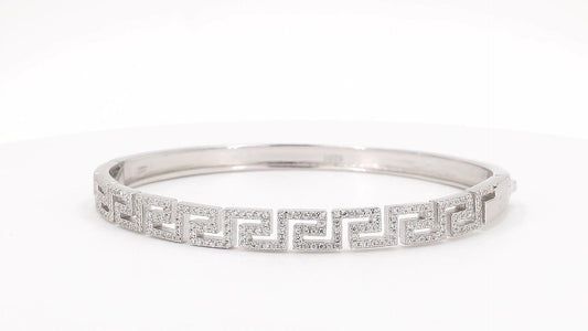Divara Thalia Bangle, sterling silver 925 cubic zirconia bracelet