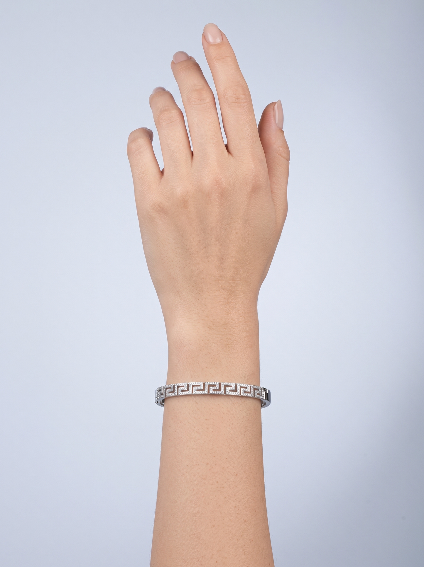 Divara Thalia Bangle, sterling silver 925 cubic zirconia bracelet