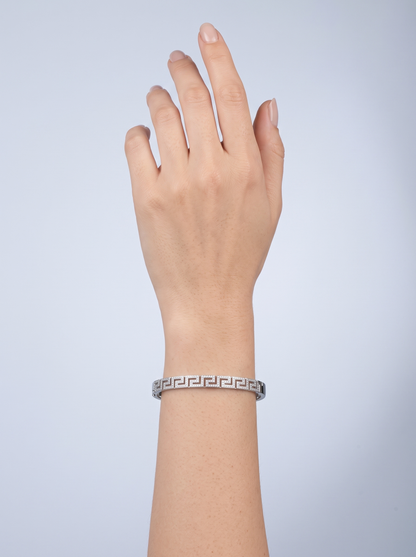 Divara Thalia Bangle, sterling silver 925 cubic zirconia bracelet