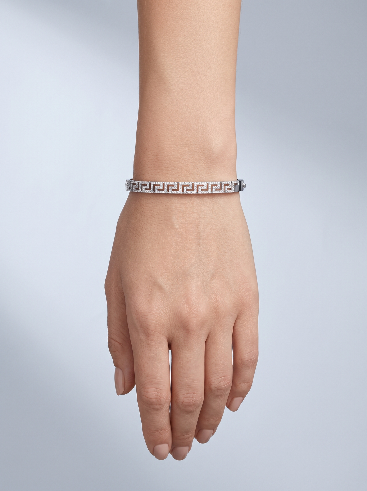 Divara Thalia Bangle, sterling silver 925 cubic zirconia bracelet