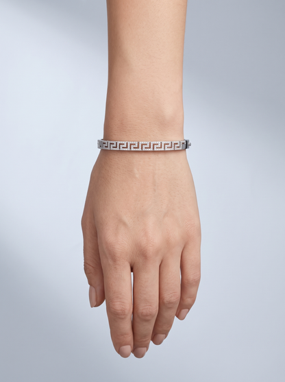 Divara Thalia Bangle, sterling silver 925 cubic zirconia bracelet