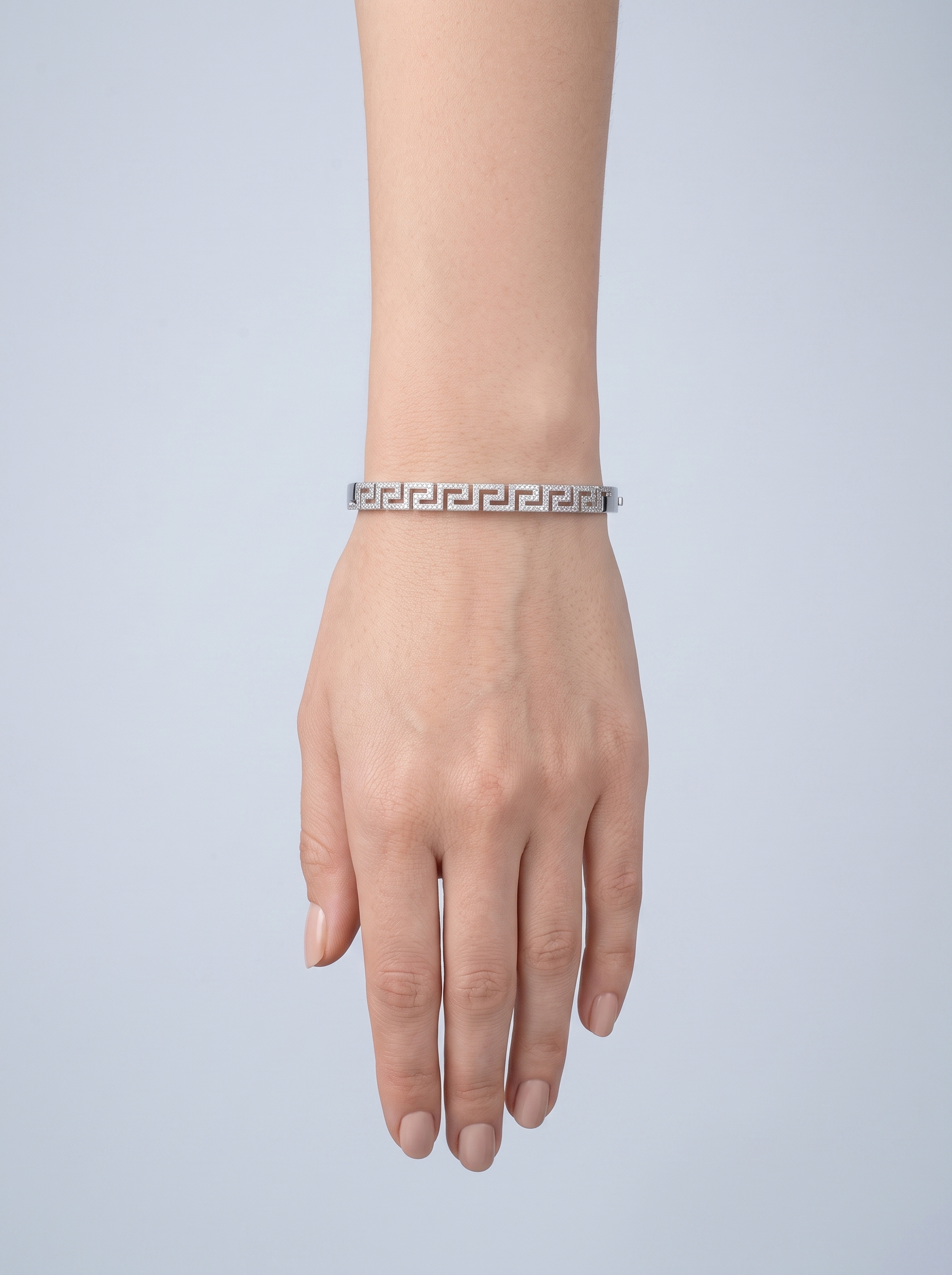 Divara Thalia Bangle, sterling silver 925 cubic zirconia bracelet