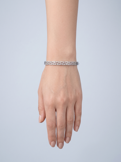 Divara Thalia Bangle, sterling silver 925 cubic zirconia bracelet