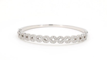 Divara Odessa Bangle, sterling silver 925 cubic zirconia bracelet