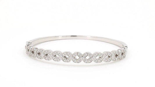 Divara Odessa Bangle, sterling silver 925 cubic zirconia bracelet