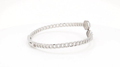 Divara Callista Bangle, sterling silver 925 cubic zirconia bracelet
