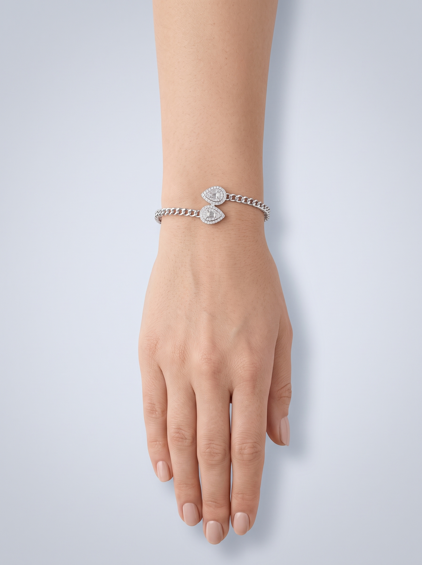 Divara Callista Bangle, sterling silver 925 cubic zirconia bracelet