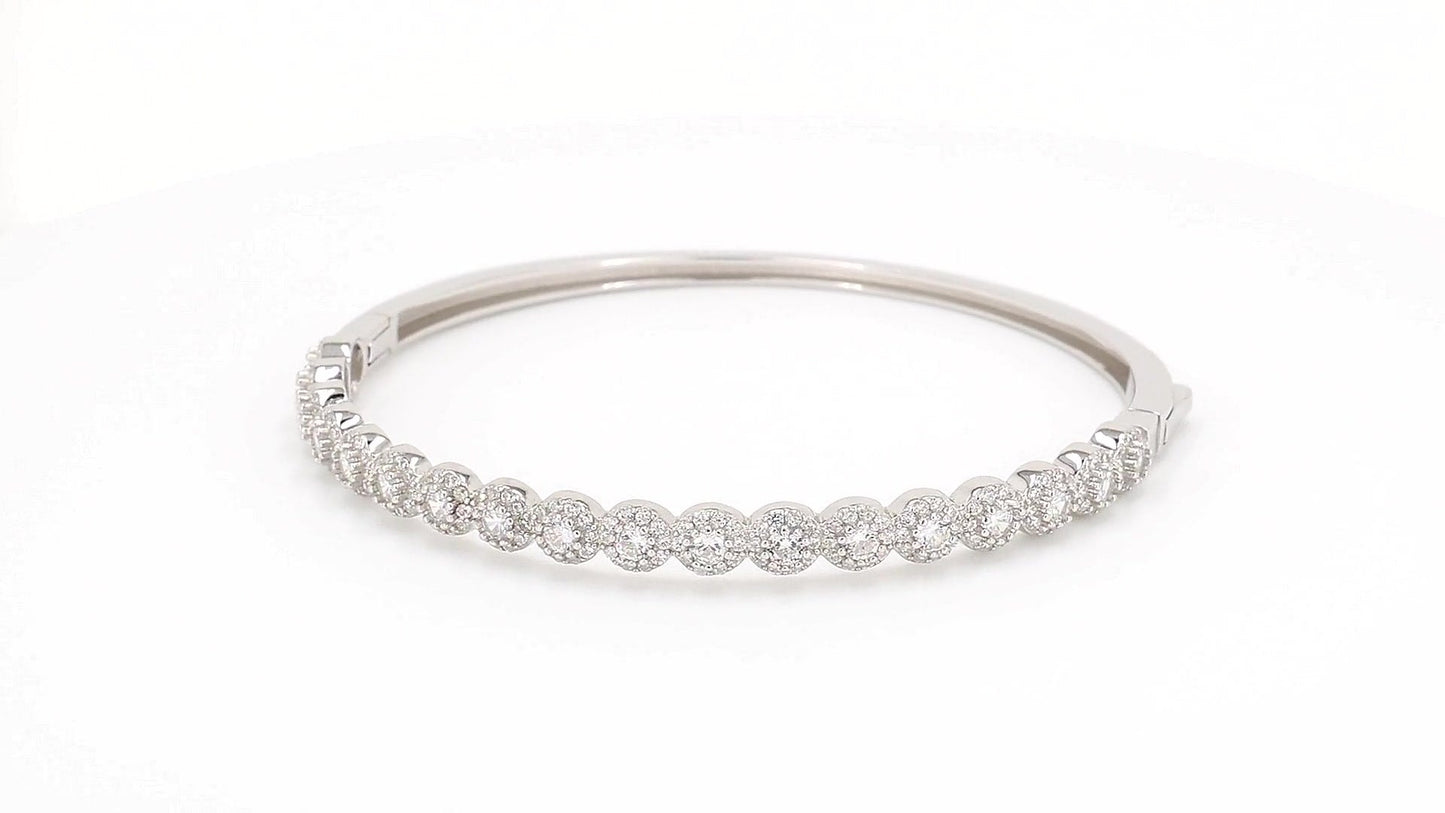 Divara Briar Bangle, sterling silver 925 cubic zirconia bracelet
