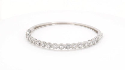 Divara Briar Bangle, sterling silver 925 cubic zirconia bracelet