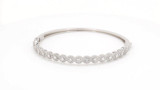 Divara Briar Bangle, sterling silver 925 cubic zirconia bracelet